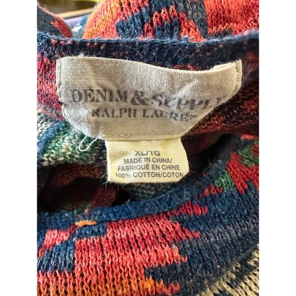 Ralph Lauren x Denim & Supply Southwest Aztec Top Lightweight Sweater Women's XL - Picture 7 of 12